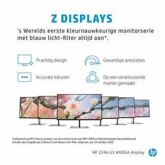 HP Z24n G3 61 cm (24&quot;) 1920 x 1200 Pixels WUXGA LED Zilver