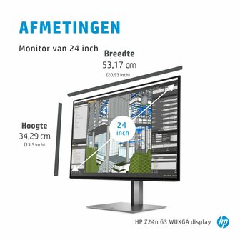 HP Z24n G3 61 cm (24&quot;) 1920 x 1200 Pixels WUXGA LED Zilver