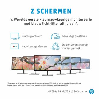 HP Z24u G3 61 cm (24&quot;) 1920 x 1200 Pixels WUXGA LED Zilver