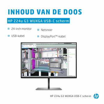 HP Z24u G3 61 cm (24&quot;) 1920 x 1200 Pixels WUXGA LED Zilver