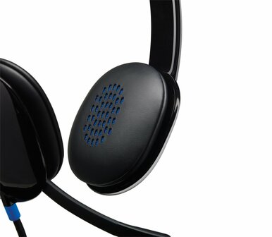 Logitech H540 USB Computer Headset Met high-definition geluid en knoppen op het oorstuk