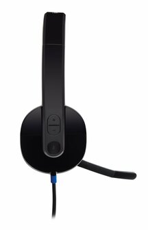 Logitech H540 USB Computer Headset Met high-definition geluid en knoppen op het oorstuk