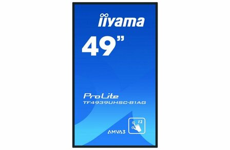 iiyama ProLite TF4939UHSC-B1AG computer monitor 124,5 cm (49&quot;) 3840 x 2160 Pixels 4K Ultra HD LED Touchscreen Multi-gebruiker Zwart