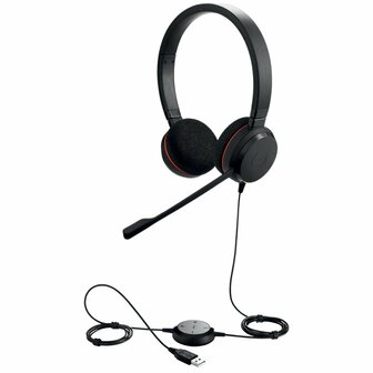 Jabra Evolve 20 UC Stereo Headset Hoofdband USB Type-A Zwart