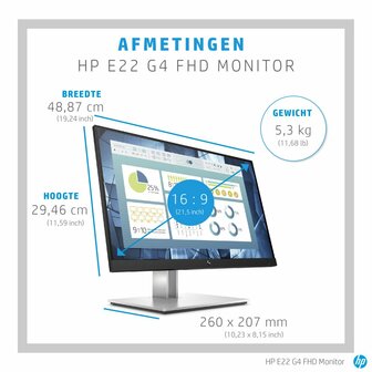 HP E22 G4 21.5&#039;&#039; | 1920x1080 IPS | 60Hz | Monitor