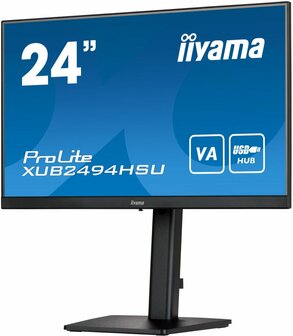 iiyama ProLite XUB2494HSU-B2 computer monitor 60,5 cm (23.8&quot;) 1920 x 1080 Pixels Full HD LED Zwart