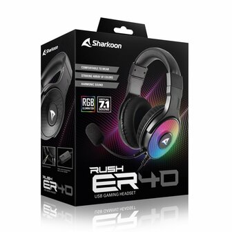 Sharkoon Rush ER40 Headset Bedraad Hoofdband Gamen Zwart