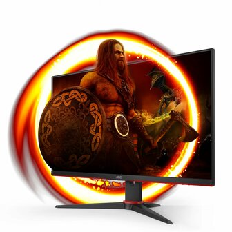 AOC 24G2SAE/BK computer monitor 60,5 cm (23.8&quot;) 1920 x 1080 Pixels Full HD Zwart, Rood