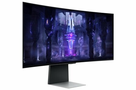 Samsung Odyssey Neo G8 LS34BG850SUXEN computer monitor 86,4 cm (34&quot;) 3440 x 1440 Pixels UltraWide Quad HD OLED Zilver