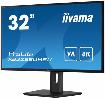 iiyama ProLite XB3288UHSU-B5 computer monitor 80 cm (31.5&quot;) 3840 x 2160 Pixels 4K Ultra HD LCD Zwart