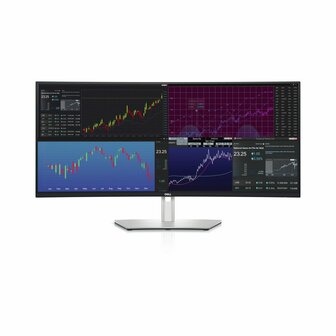 DELL UltraSharp U3824DW LED display 95,2 cm (37.5&quot;) 3840 x 1600 Pixels Wide Quad HD+ LCD Zwart, Zilver