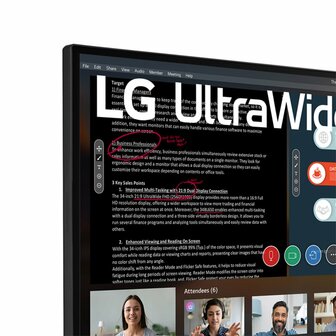 LG 29WP500-B computer monitor 73,7 cm (29&quot;) 2560 x 1080 Pixels UltraWide Full HD LED Zwart