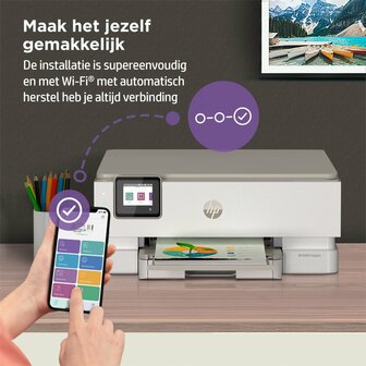 HP ENVY HP Inspire 7220e All-in-One printer, Kleur, Printer voor Home, Printen, kopi&euml;ren, scannen, Draadloos; HP+; Geschikt voor HP Instant Ink; Scan naar pdf