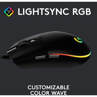 Logitech G203 LIGHTSYNC Optical gaming muis bedraad