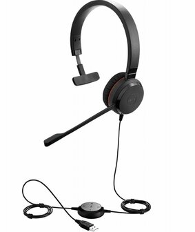 Jabra Evolve 20 UC Mono Bedraade On-Ear Headset (Zwart)