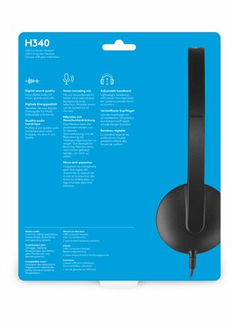 Logitech H340 USB Computer Headset Met digitale audio