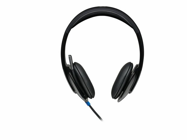 Logitech H540 USB Computer Headset Met high-definition geluid en knoppen op het oorstuk