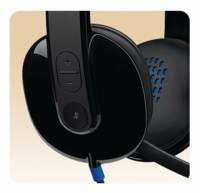 Logitech H540 USB Computer Headset Met high-definition geluid en knoppen op het oorstuk