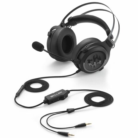 Sharkoon SKILLER SGH3 Headset Bedraad Hoofdband Gamen Zwart, Titanium