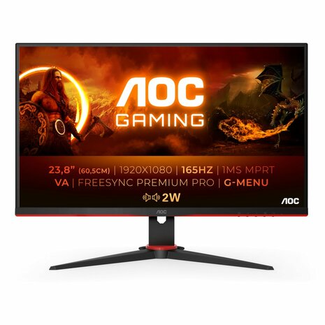 AOC 24G2SAE/BK computer monitor 60,5 cm (23.8") 1920 x 1080 Pixels Full HD Zwart, Rood