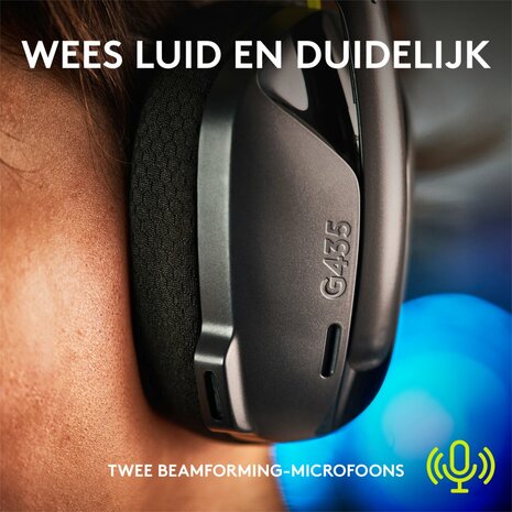 Logitech G G435 Headset Draadloos Hoofdband Gamen Bluetooth Zwart