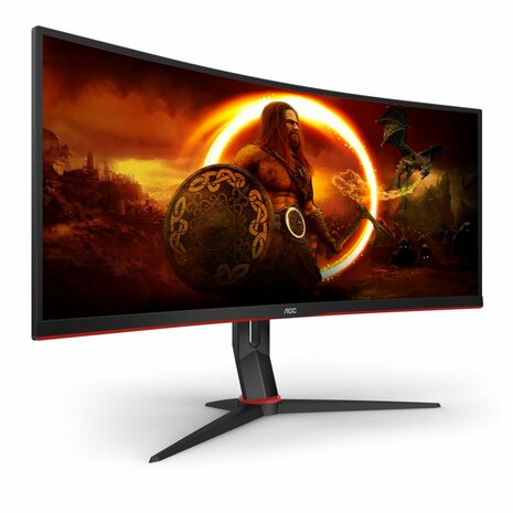 AOC G2 CU34G2X/BK computer monitor 86,4 cm (34") 3440 x 1440 Pixels Quad HD LED Zwart, Rood