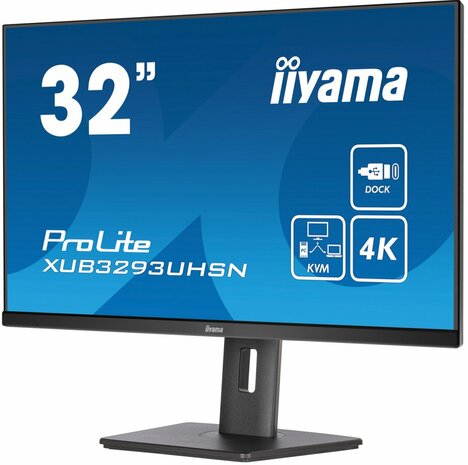 iiyama ProLite XUB3293UHSN-B5 computer monitor 80 cm (31.5") 3840 x 2160 Pixels 4K Ultra HD LCD Zwart