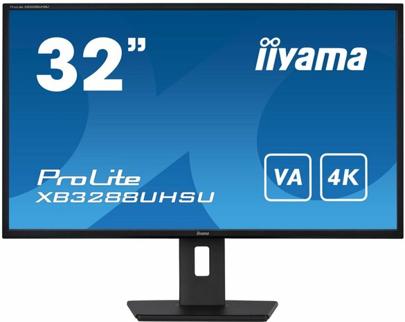 iiyama ProLite XB3288UHSU-B5 computer monitor 80 cm (31.5") 3840 x 2160 Pixels 4K Ultra HD LCD Zwart