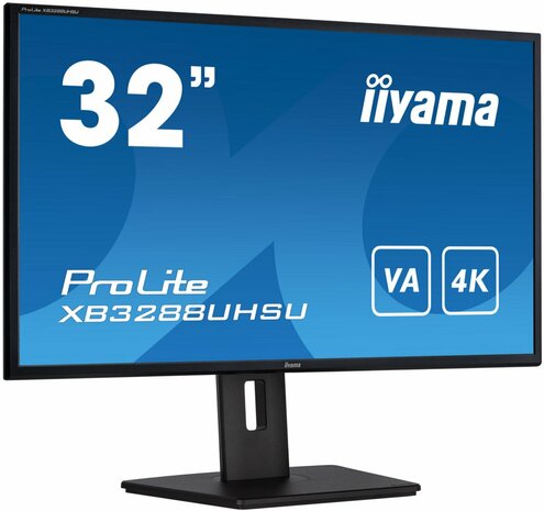 iiyama ProLite XB3288UHSU-B5 computer monitor 80 cm (31.5") 3840 x 2160 Pixels 4K Ultra HD LCD Zwart