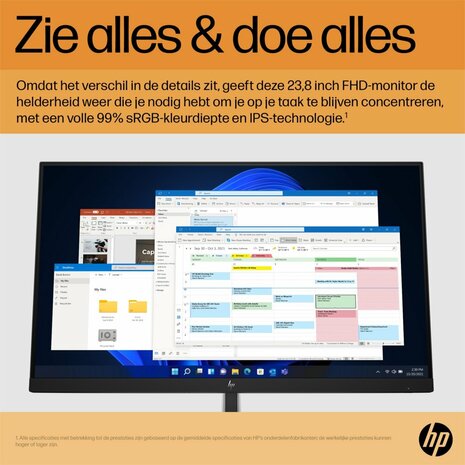 MON HP E24 G5 23.8 Inch 1920x1080 (Full HD) IPS 75HZ DP HDMI