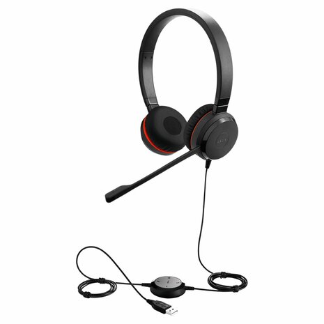 Jabra Evolve 20 Bedraade USB On-Ear Headset Stereo (Zwart)