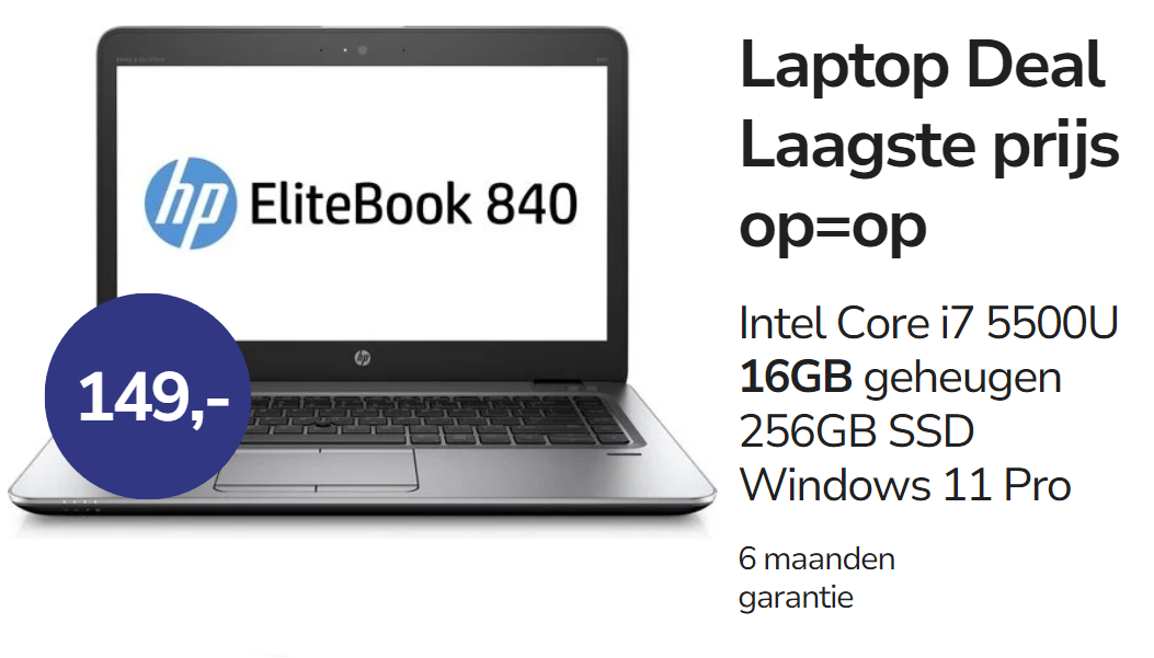 Bestel de laptop-Deal